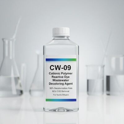 CW-09 Cationic Polymer Reactive Dye Wastewater Decoloring Agent with 99% Decolorization Rate and 80% COD Removal for Textile Effluent